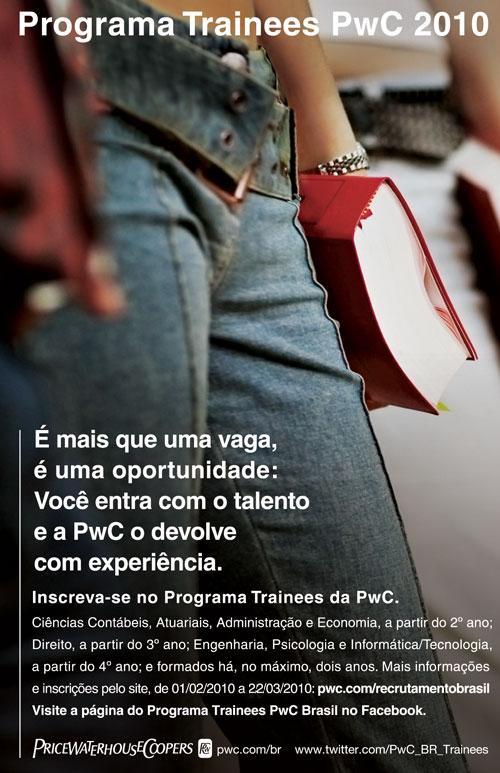 Processo seletivo para trainees de auditoria 2010 – PricewaterhouseCoopers