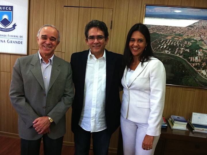 Prof. Alfredo, Prof.Dr. Thompson F. Mariz, e Profa. Dra. Lucilene Bandeira