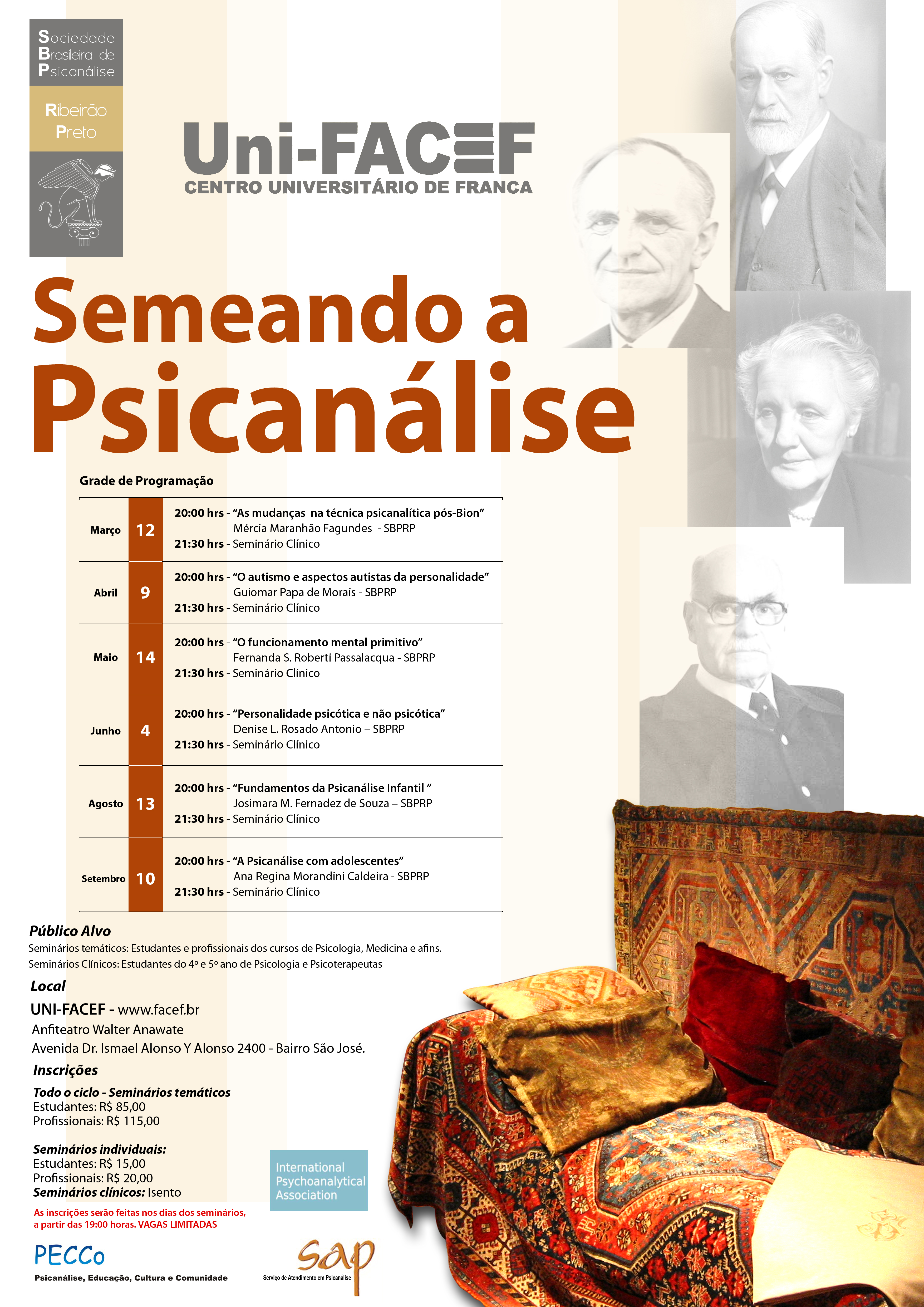 Uni-FACEF divulga próximos encontros “Semeando a Psicanálise”. Participe.