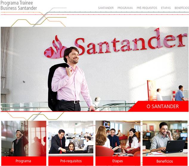 Oportunidades para “trainees” no Banco Santander