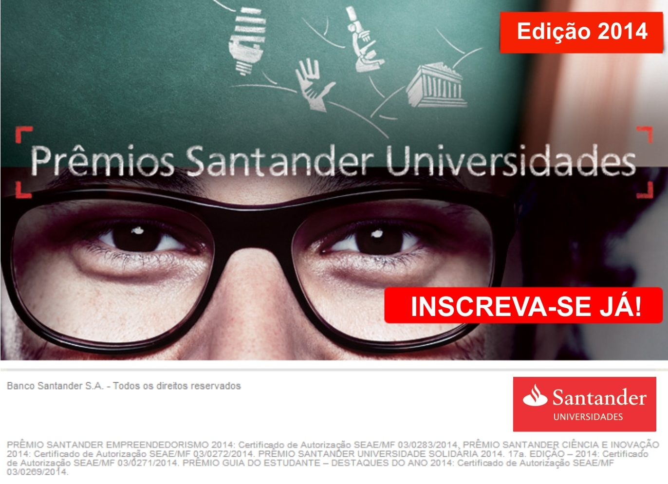 Prêmios Santander 2014 – inscrições abertas
