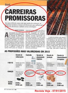 Carreiras promissoras para 2015, segundo reportagem da revista Veja