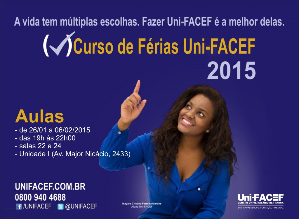Curso de Férias Uni-FACEF 2015 – Mudança de local