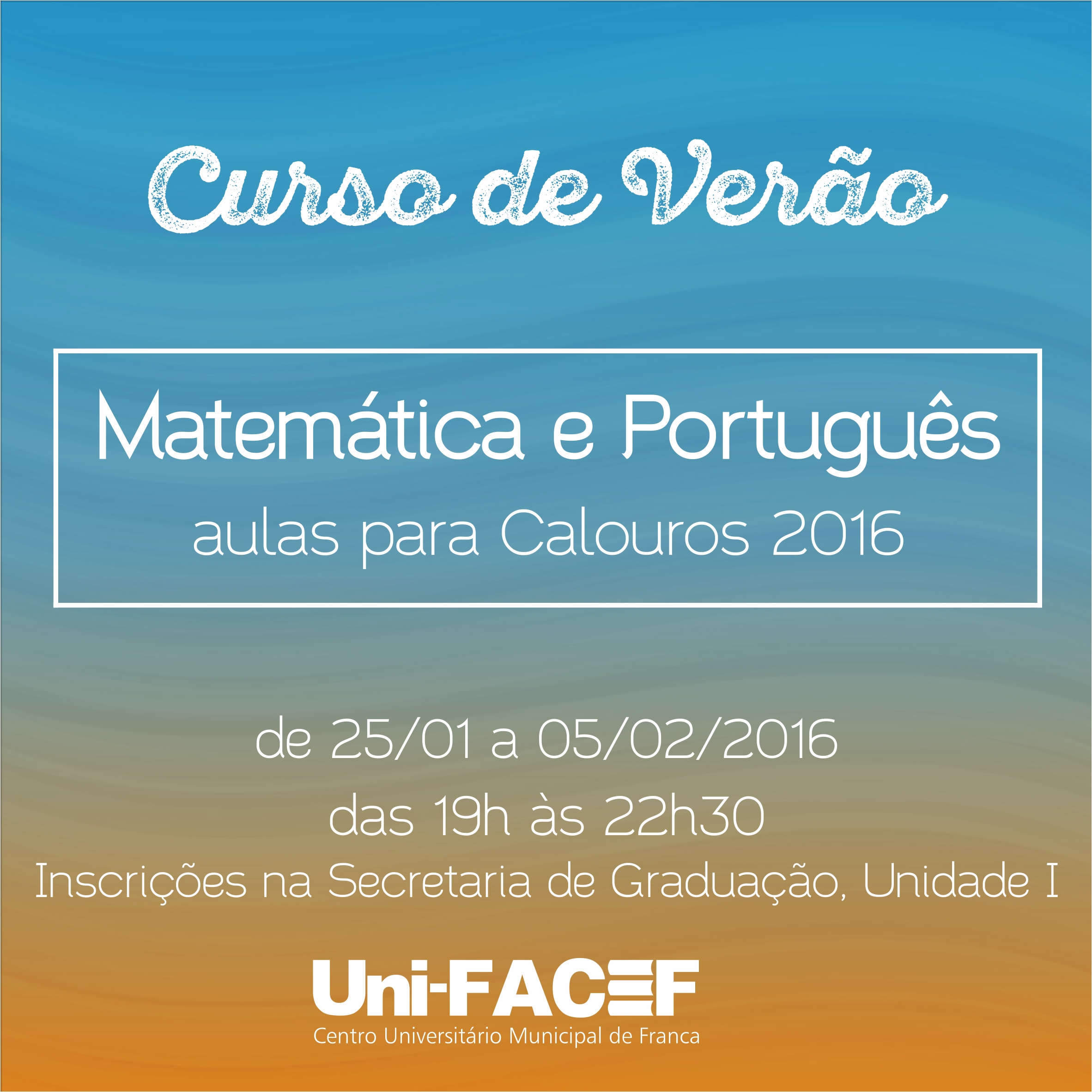 Curso de Verão no Uni-FACEF