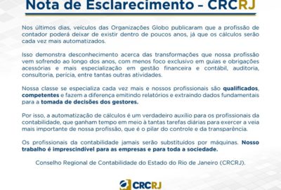 Nota de Esclarecimento aos estudantes de Ciências Contábeis