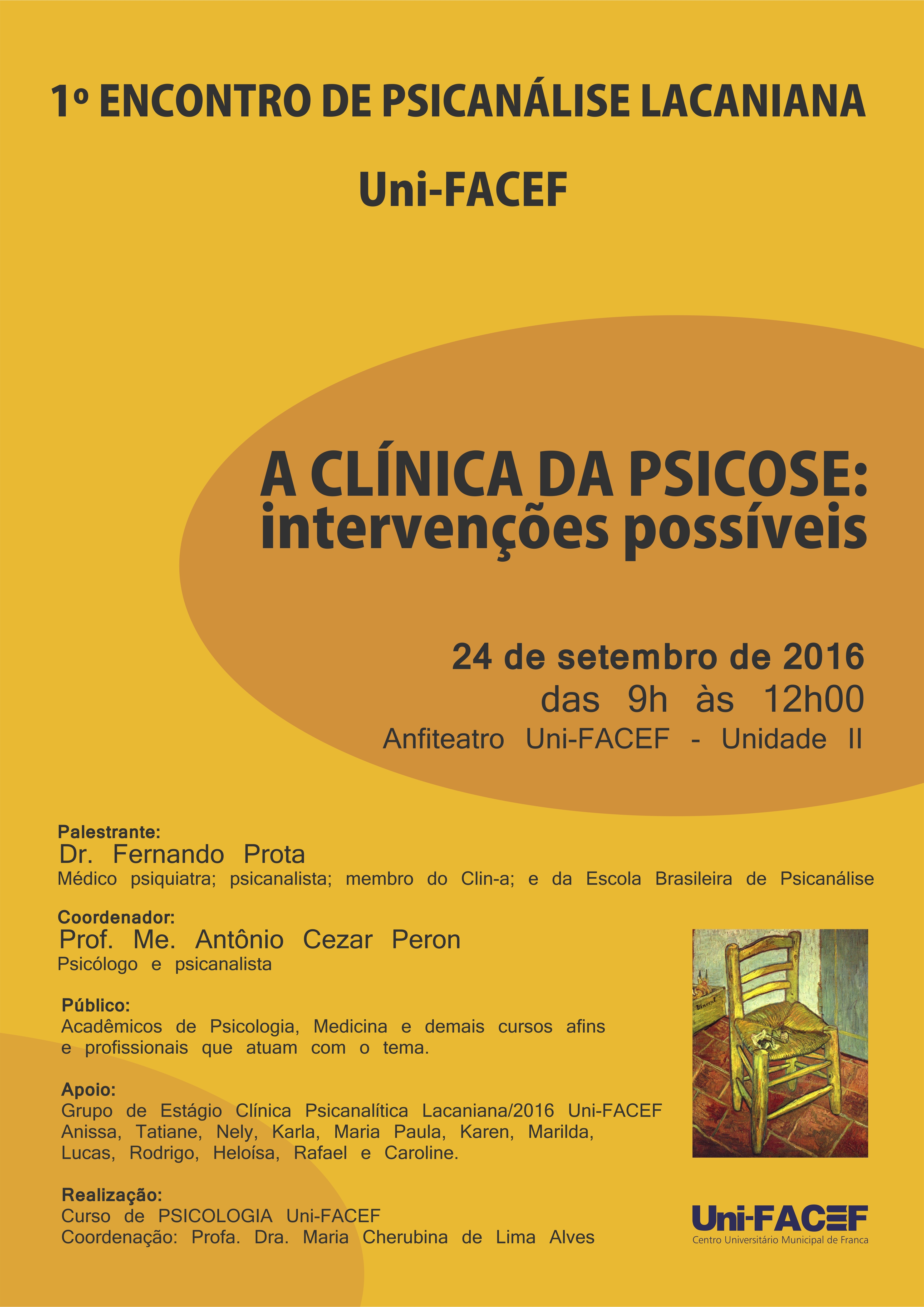 1o. Encontro Lacaniano de Psicanálise Uni-FACEF – Participe