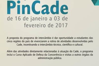 Inscrições Abertas Pincade 2017