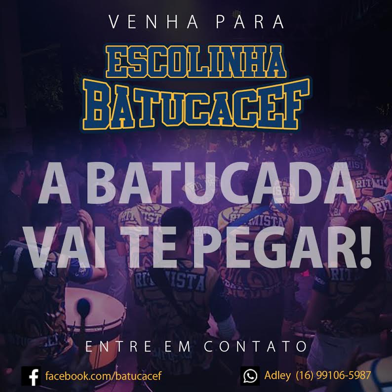 Batucacef abre inscrições para novos ritmistas