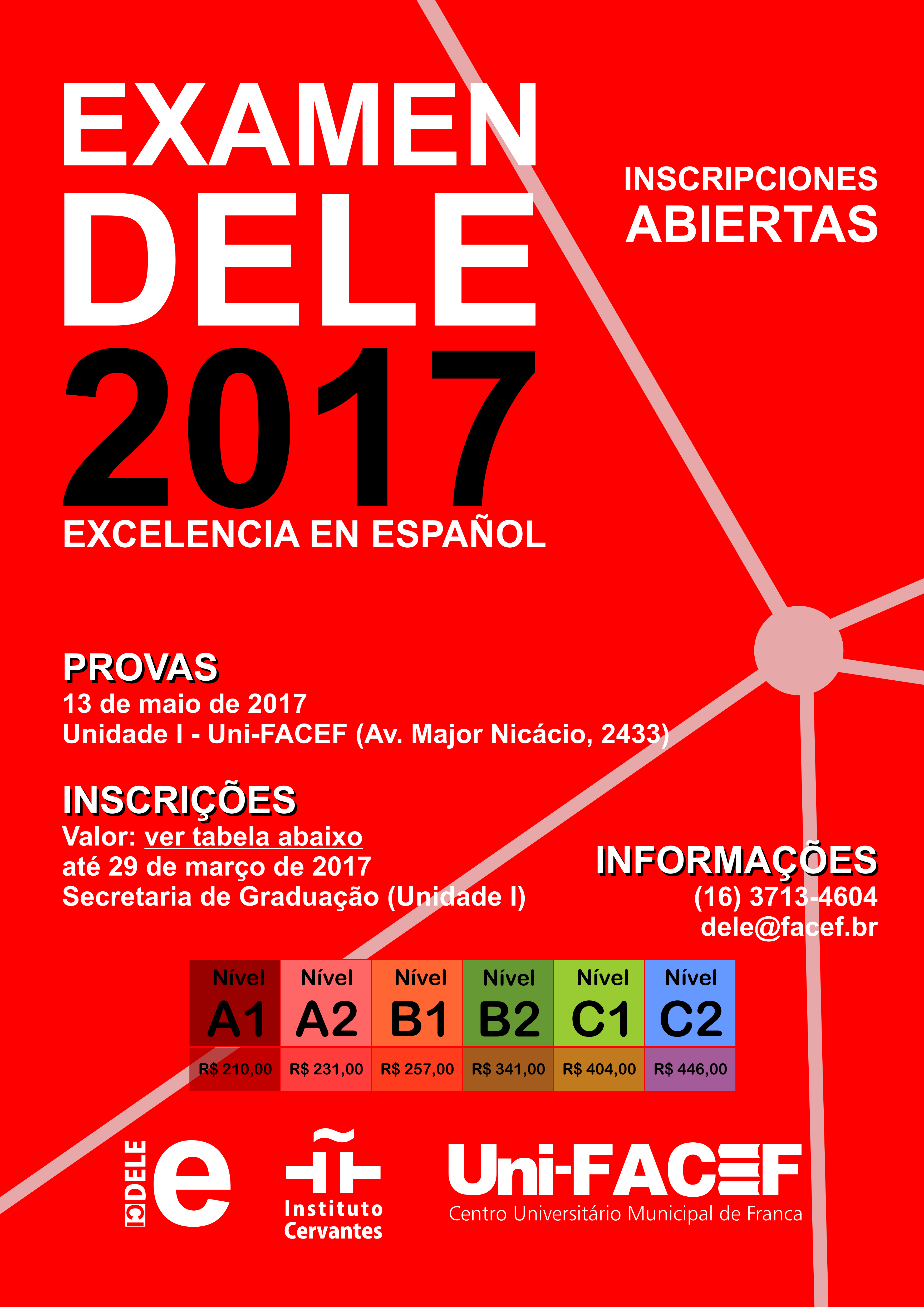 Inscrições abertas para exame do D.E.L.E.