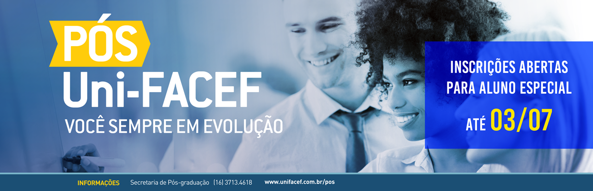 Inscrições abertas para Aluno Especial, do programa de Mestrado do Uni-FACEF