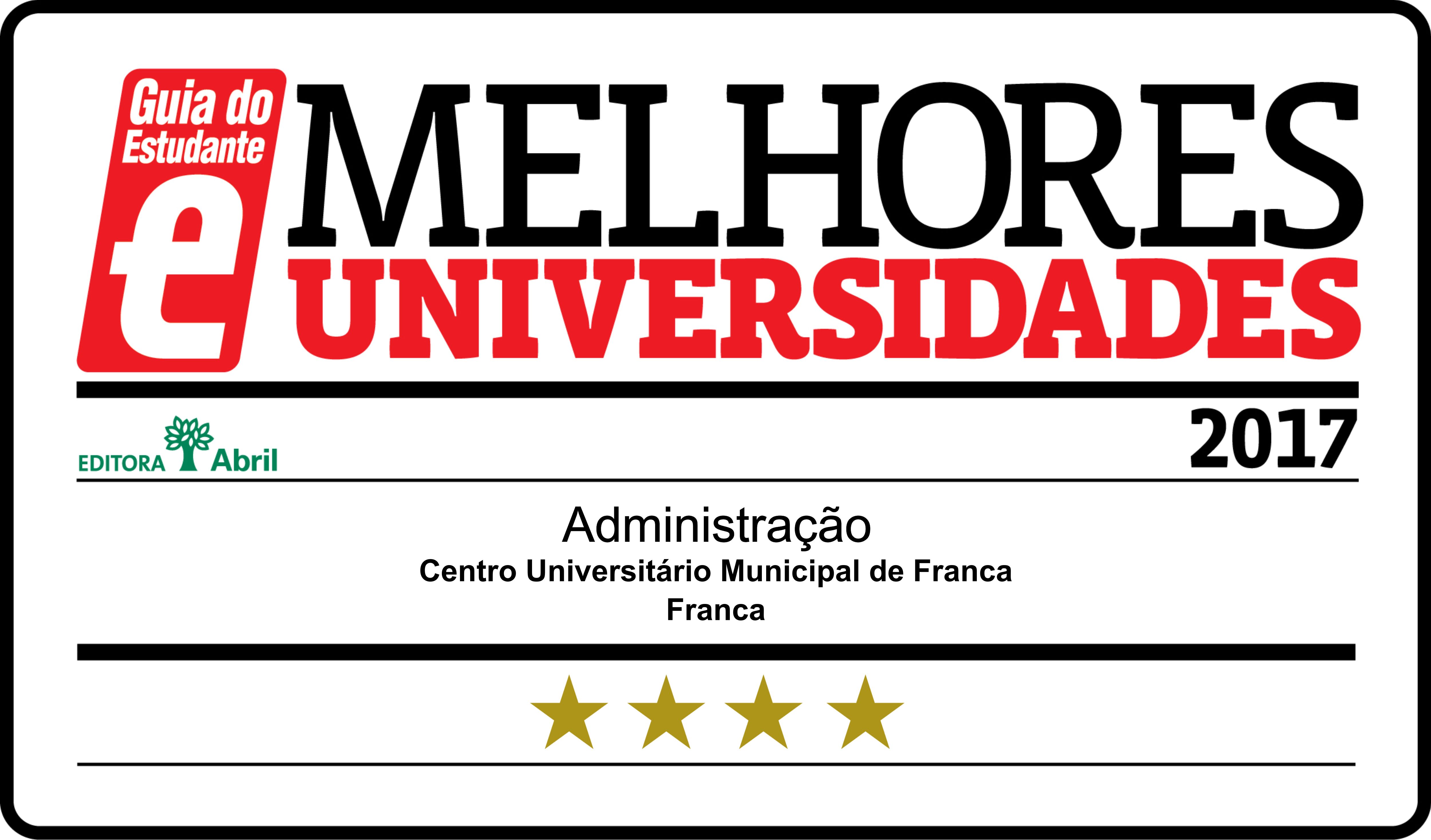 Curso de Administração, do Uni-FACEF, recebe 4 estrelas do Guia do Estudante