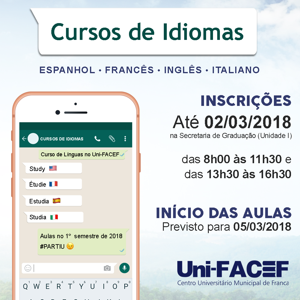 Curso de línguas estrangeiras no Uni-FACEF