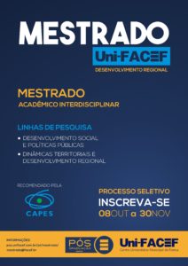 Inscrições abertas para processo seletivo do Mestrado Uni-FACEF