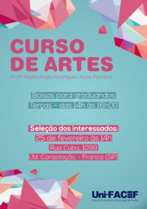 Divulgação – Bolsas para curso de arte