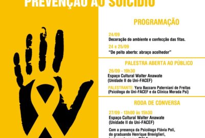 Psicologia Uni-FACEF promove ações de prevenção ao suicídio – Setembro Amarelo