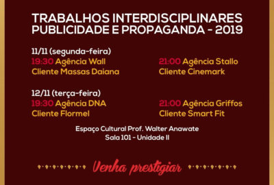 Estudantes do 3º ano de Publicidade e Propaganda apresentam trabalho interdisciplinar