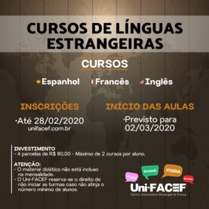 Curso de Idiomas no Uni-FACEF