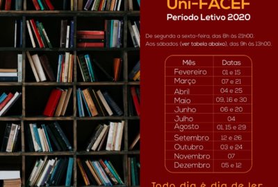 Veja os horários de funcionamento da Biblioteca do Uni-FACEF