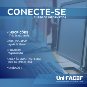 Curso de Informática para a comunidade, no Uni-FACEF