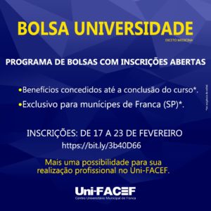 Bolsa Universidade abrirá inscrições na próxima semana