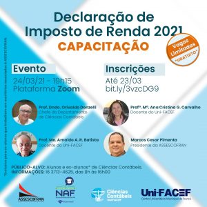 Capacitação para receber Declaração de Imposto de Renda 2021