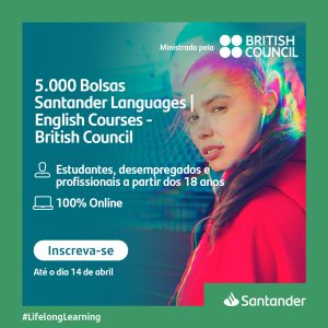 Parceria do Santander promove bolsas para curso de inglês