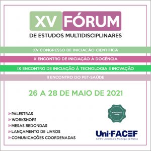 Começa hoje o XV FÓRUM DE ESTUDOS MULTIDISCIPLINARES