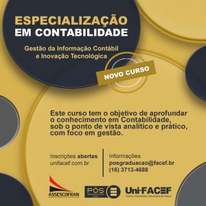 Especialização em Contabilidade – novo curso de Pós-Graduação