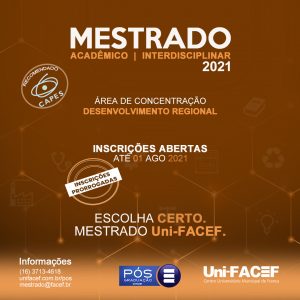 Inscrições prorrogadas para processo seletivo do Mestrado Uni-FACEF