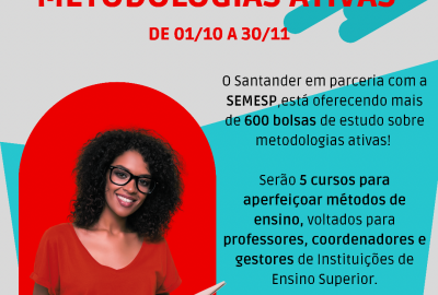 Inscrições para curso de metodologias ativas vão até o final do mês