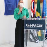 A Secretária Municipal de Saúde, de Franca, Waléria Souza de Mascarenhas, na inauguração da Ludoteca Uni-FACEF.