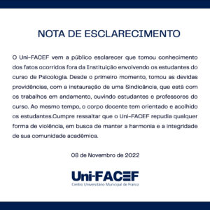 Nota de Esclarecimento