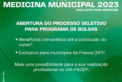 Prefeitura de Franca deve abrir inscrições para a Bolsa Medicina Municipal em breve
